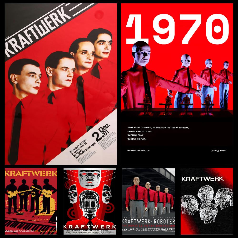 Retro Gaming Life - 음악 Kraftwerk 레트로 포스터 PP 자체