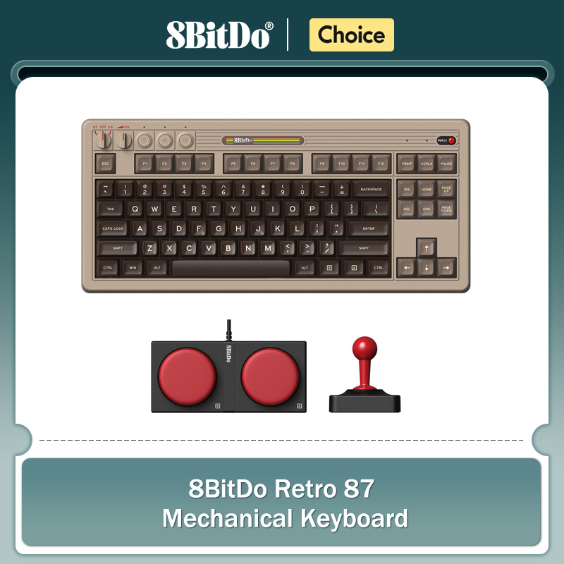Retro Gaming Keyboard - 8BitDo 레트로 기계식 키보드, BT/2.4G/USB-C 핫
