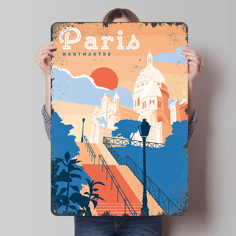 파리 몽마르트르 여행 프린트 포스터 맞춤형 벽 장식 레 - Retro Gaming Paris 리뷰 및 가격