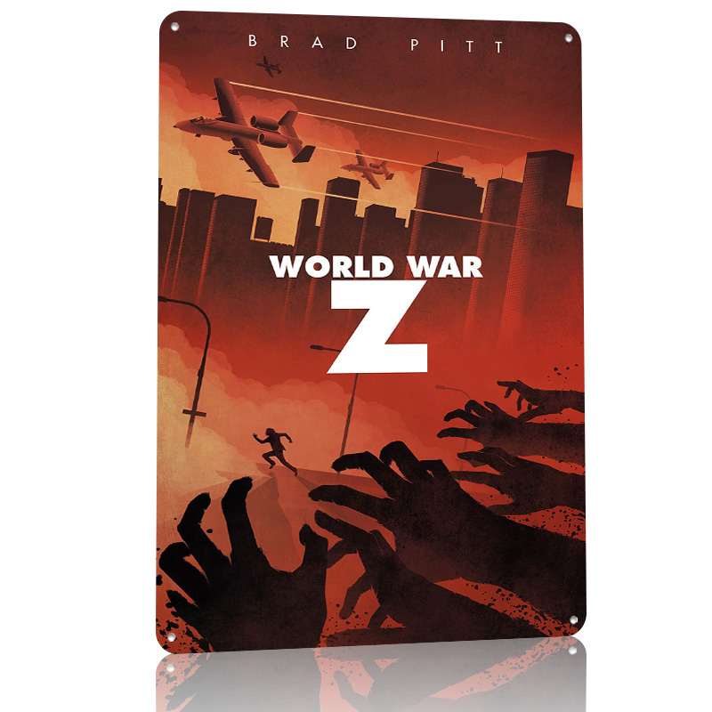 World War Z 대체 금속 포스터 맞춤형 벽 예술 - World Of Retro Gaming 리뷰 및 가격