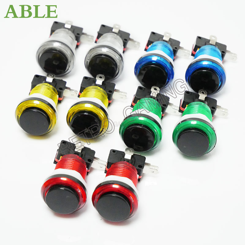 12pcs 6 색 아케이드 LED 푸시 버튼 28mm  - Retro Gaming Store 리뷰 및 가격